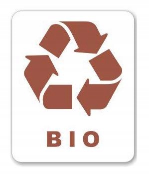 

Naklejka Bio na Kosz na Śmieci segregacja Bio