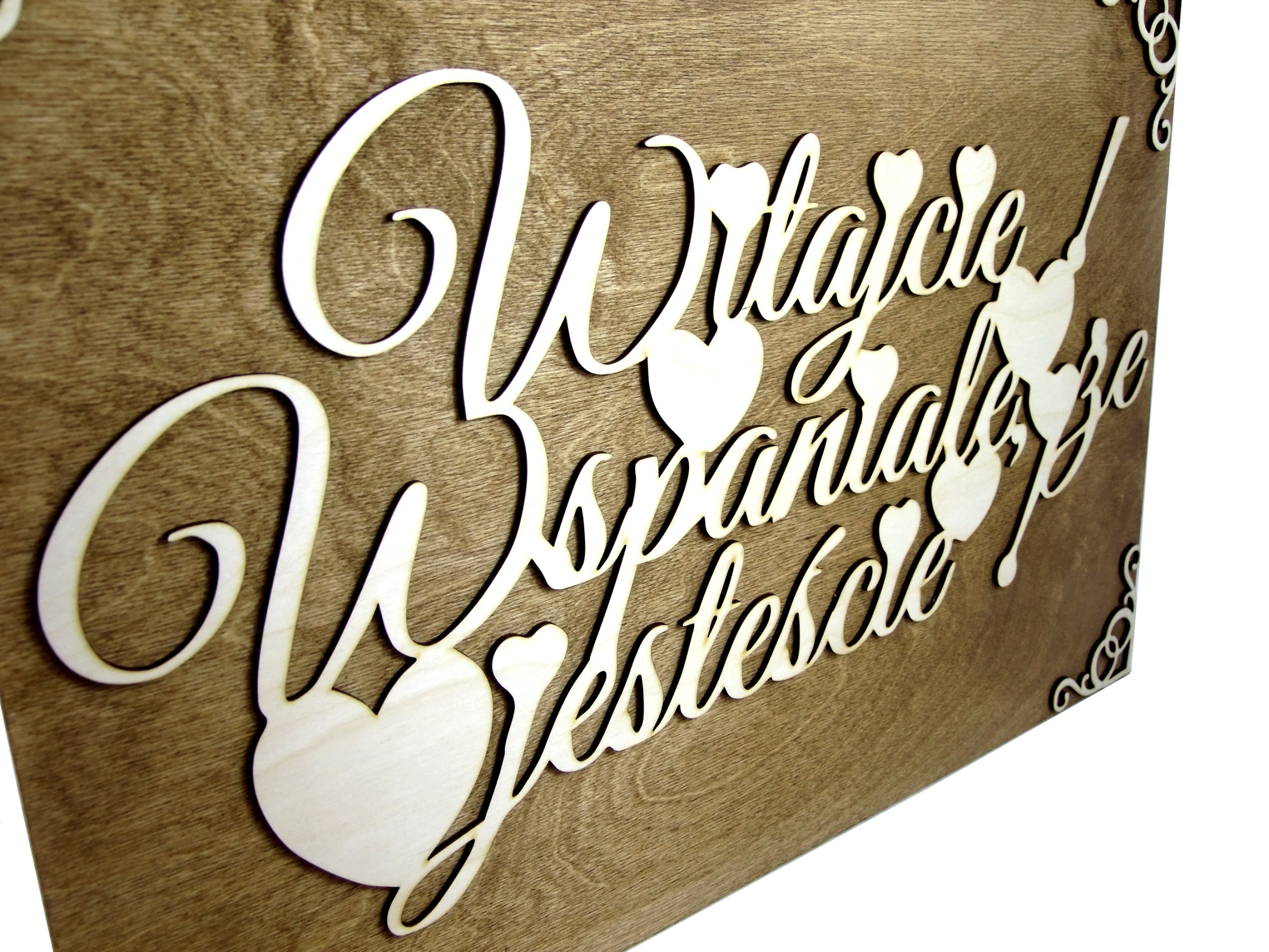 

Witamy Witająca Gości Weselnych Duża Tablica 60cm