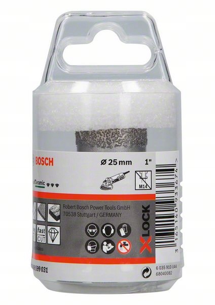BOSCH WIERTŁO DIAMENTOWE 25mm X-LOCK do ceramiki EAN (GTIN) 3165140933674