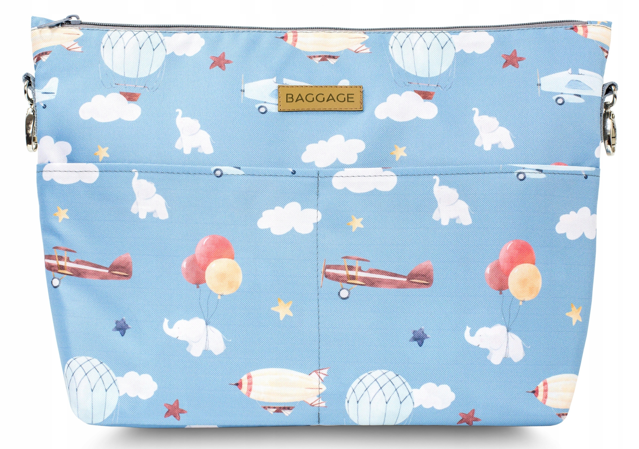 БОЛЬШАЯ СУМКА ДЛЯ КОЛЯСКИ ORGANIZER СИНЯЯ УЗОРЫ