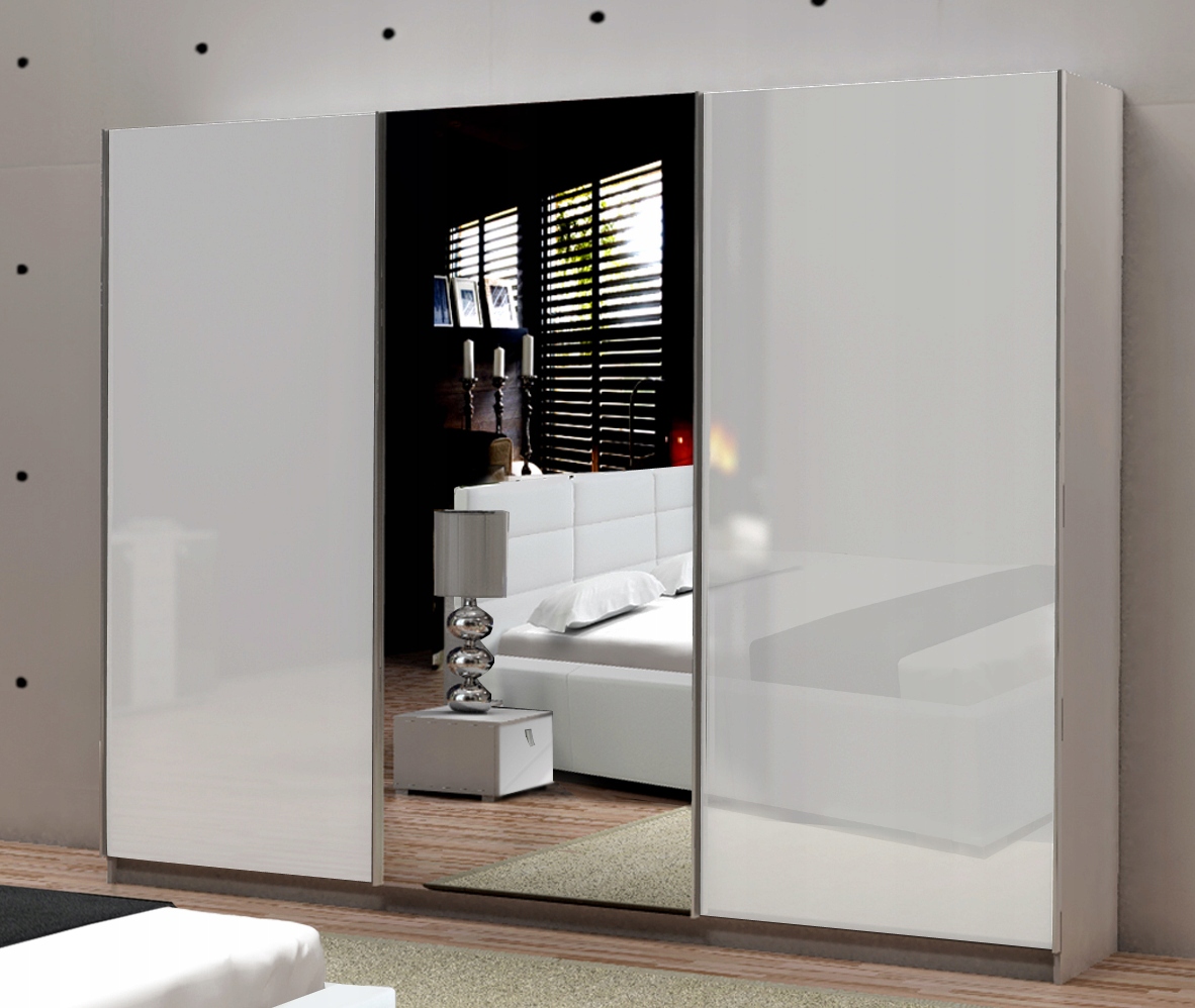 SZAFA PRZESUWNA NA WYMIAR 250X240 CM WYSOKI POŁYSK