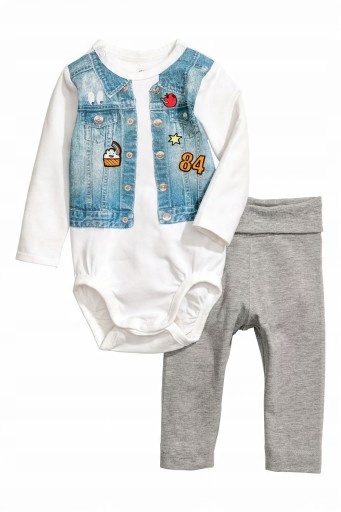 

H&m Komplet body i legginsy rozm.56 cm, 1-2M