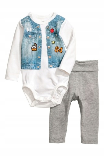 H&M Комплект боди и леггинсы размер.62 см, 2-4М