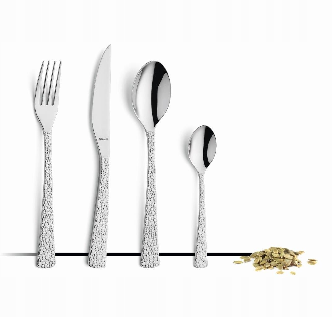 AMEFA 24 ORYGINALNE ZDOBIONE SZTUĆCE NIERDZEWNE LIVIA RONDA KOMPLET 6 OSÓB Linia Livia Ronda nowoczesne modern obiadowe