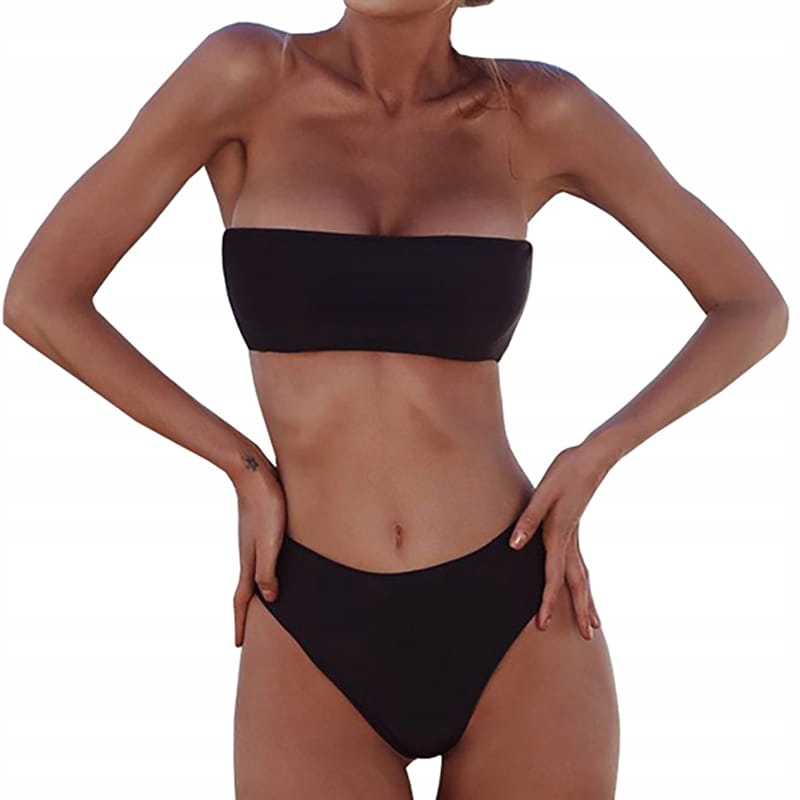 

Bikini Brazylijskie Wysoki Stan Czarny Iwalani M