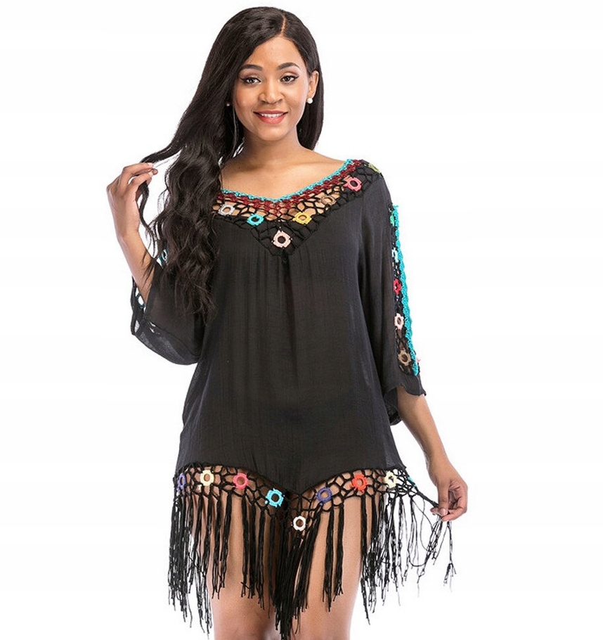 TUNIKA PLAŻOWA PAREO SUKIENKA FRĘDZLE KOLORY Płeć kobieta