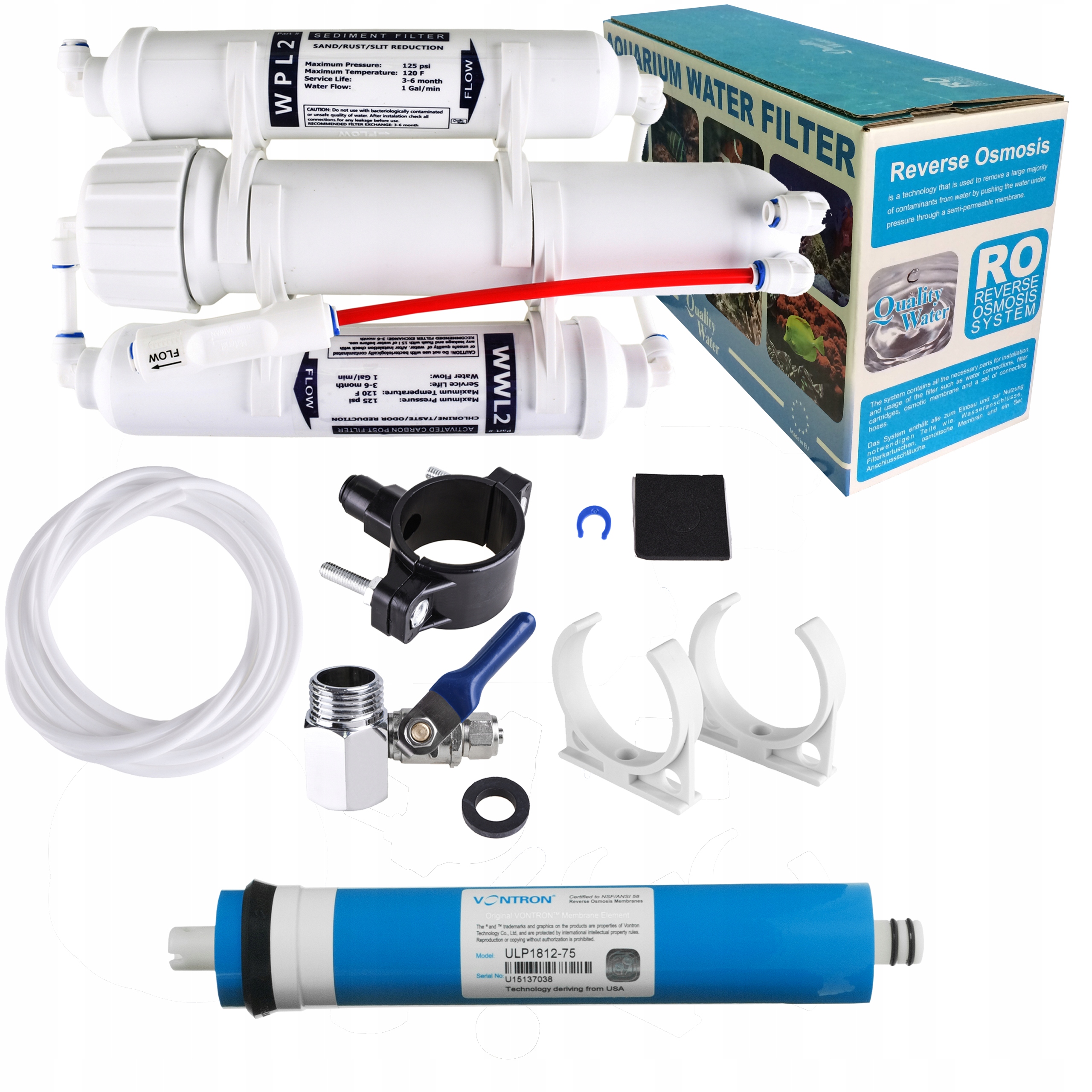 

Filtr RO3 Osmoza Akwarystyczna 75 Gpd Ro 3 Komplet