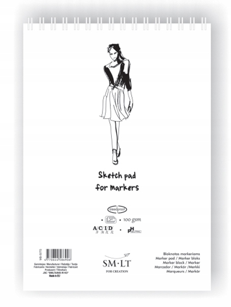 Blok Do Markerów Smlt spirala A3 100g 50ark