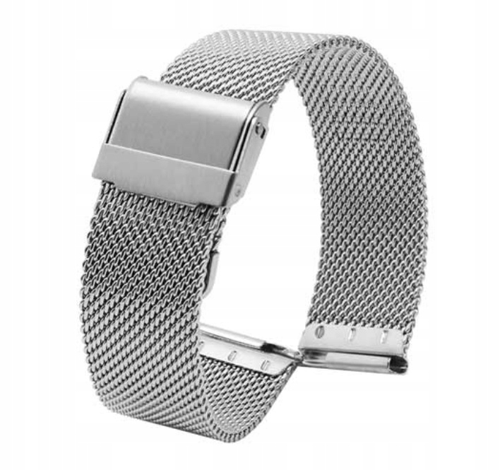 

Bransoleta do zegarka 21mm mesh siatka srebrn B608