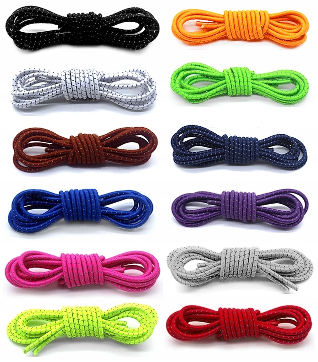 SZNUROWADŁA SZNURÓWKI SAMOZACISKOWE ODBLASKI Kolor Kolor wielokolorowy