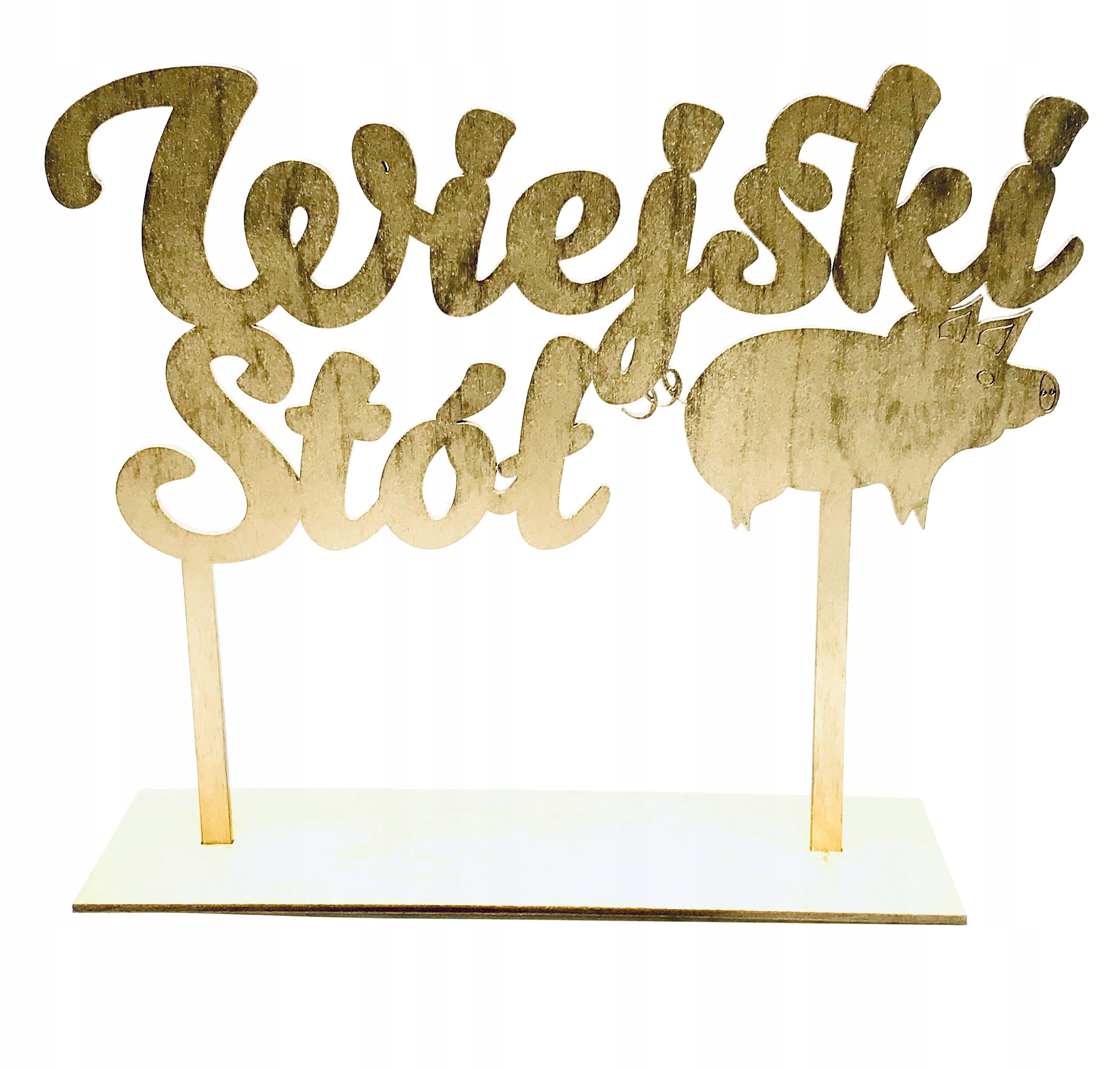 

Topper Wiejski Stół drewniany ślub Złoty Duży