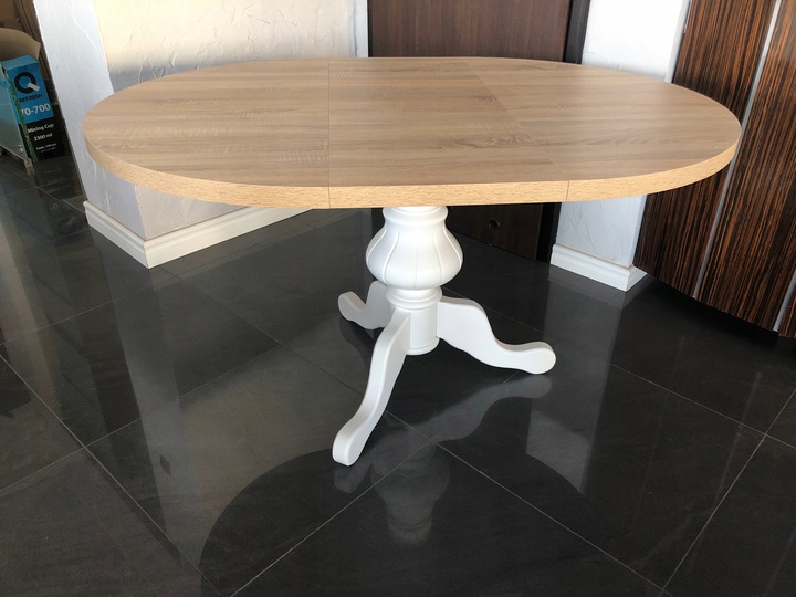 Stół okrągły dąb sonoma na jednej nodze 100/140 Kod producenta 129970