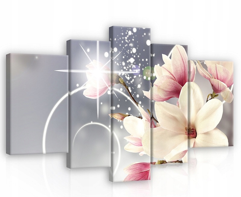 

Obraz do sypialni Kwiaty duży tryptyk 3D 170x100