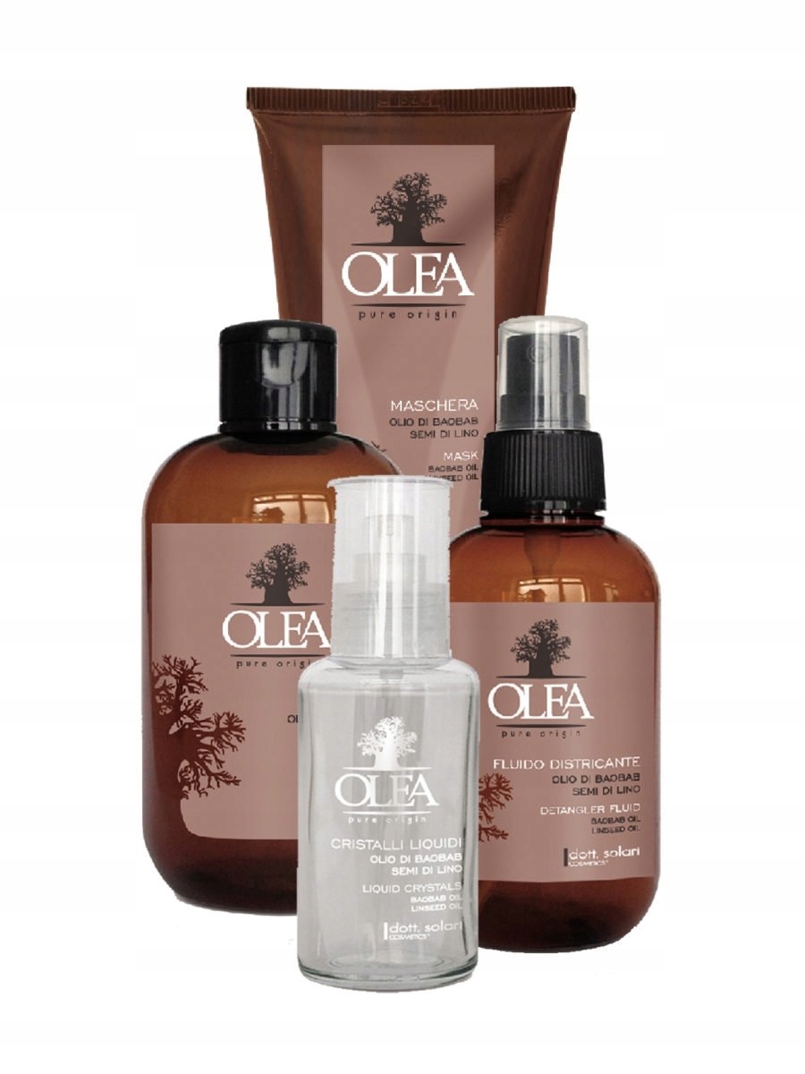 OLEA SZAMPON + MASKA + FLUID + OLEJEK Z BAOBABEM
