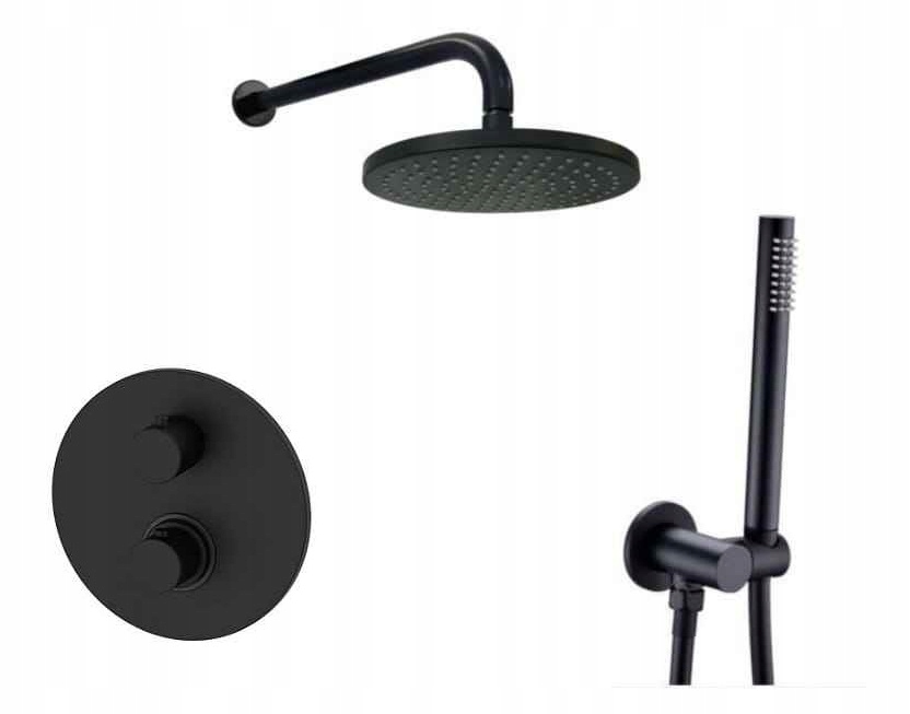 Paffoni Light Zestaw Podtynkowy Do Kabiny Czarny