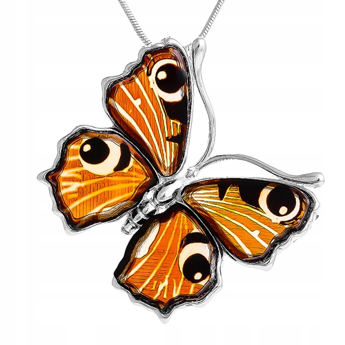 

Motylek wisiorek Motyl naszyjnik Srebro +łańcuszek