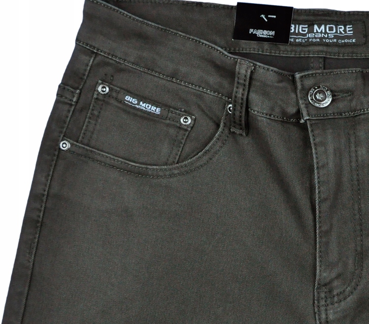 Spodnie męskie jeans Big More 621 oliwka L30 pas 92 cm 36/30 Rozmiar 36/30