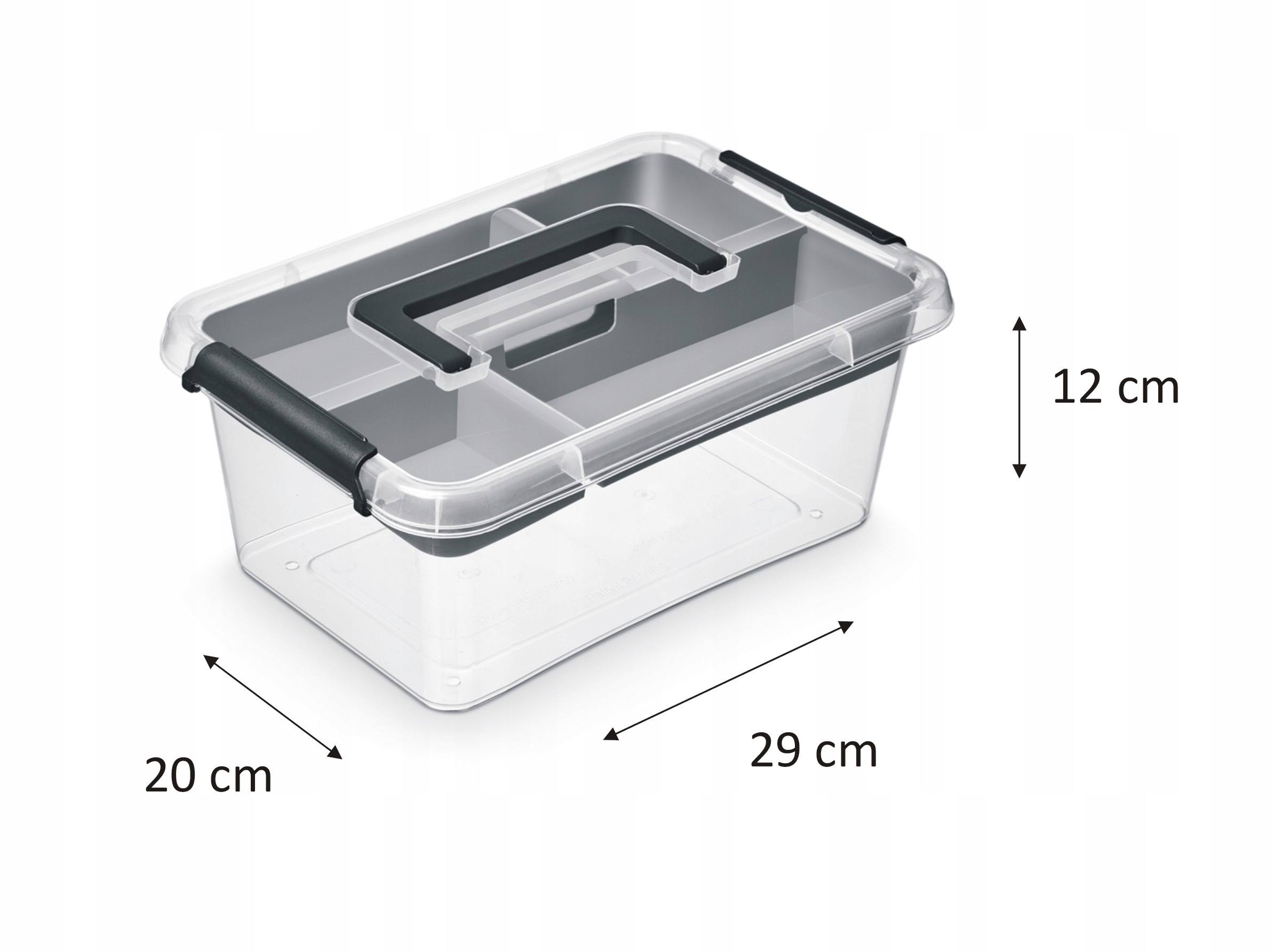 Pojemnik 4,5 l pudełko na klocki lego organizer wkład plastikowy z pokrywą