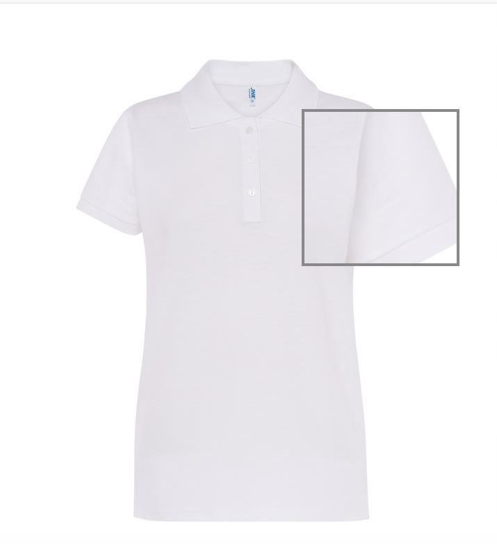 

Jhk Damska Koszulka Polo Krótki Rękaw Biała - 2XL
