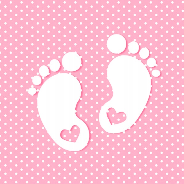 

Serwetki Stopki Różowe Baby Shower Chrzest