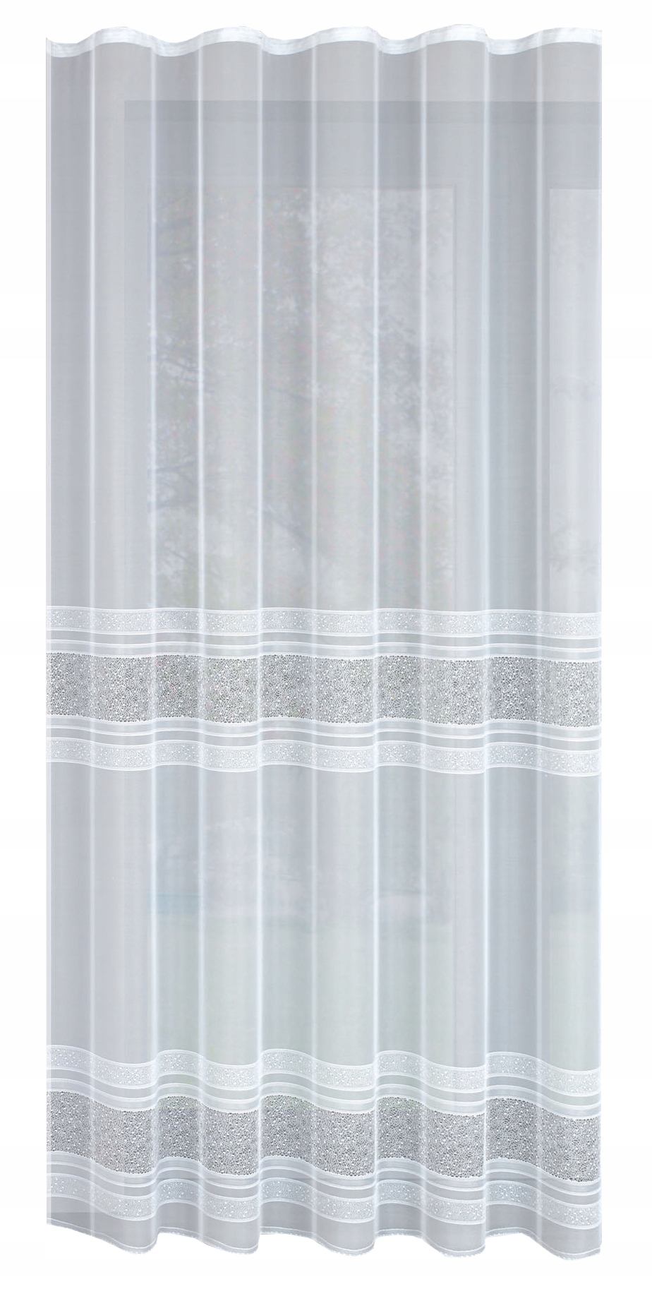 firany firanki 600x250 gotowa tasma haft piękna Wysokość produktu 250 cm