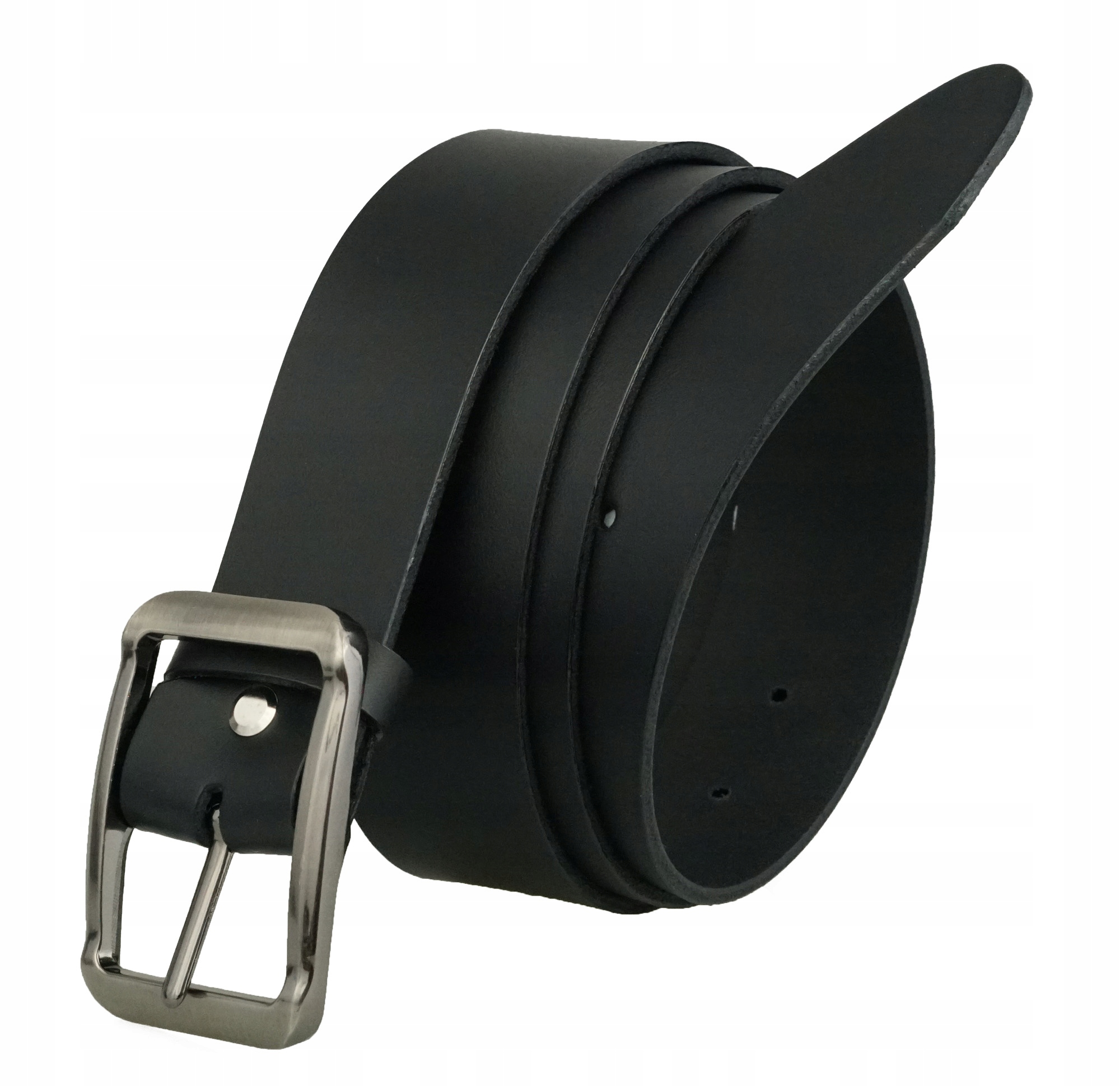 SKÓRZANY DAMSKI PASEK DO SPODNI 4CM CZARNY 105