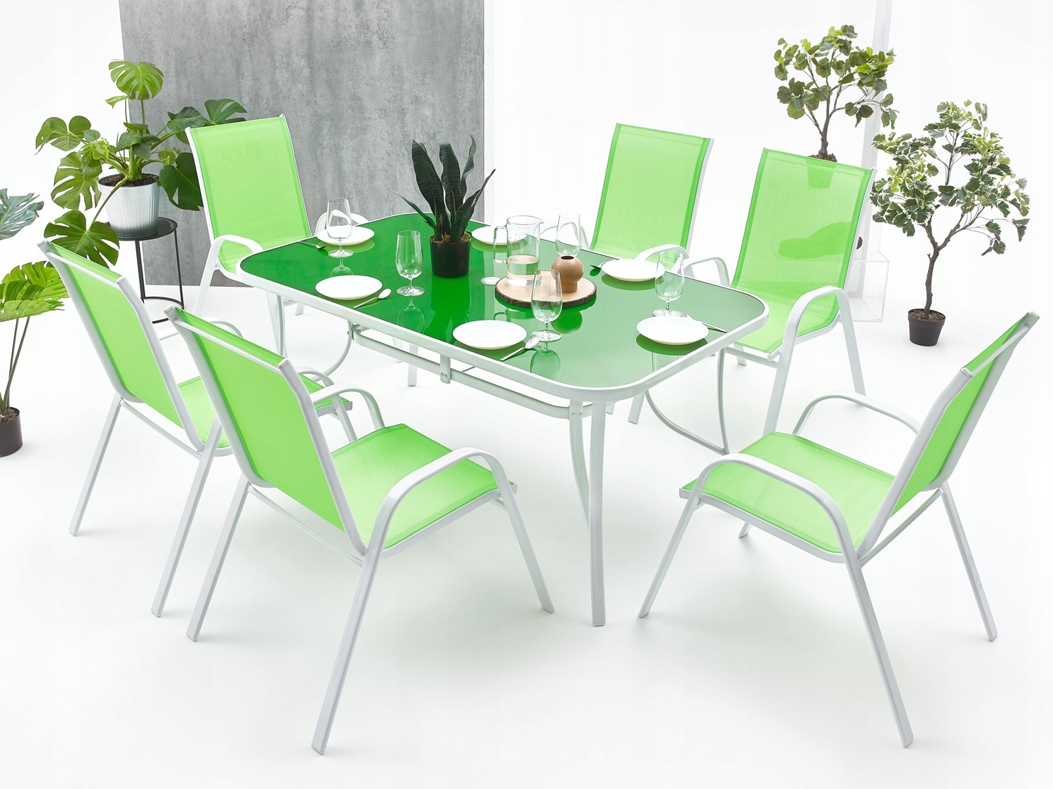 MEBLE OGRODOWE ZESTAW STÓŁ 6+1 NA TARAS BALKON Rodzaj stół i krzesła