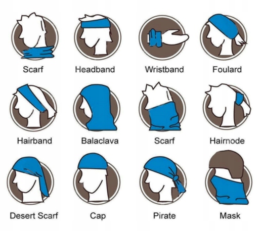 CHUSTA wielofunkcyjna KOMIN opaska BANDANA -Tanio! Kod producenta N/A