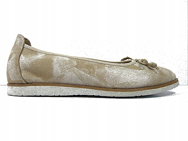 Dámské béžové, měkké, lehké a pohodlné kožené baleríny Karino 39