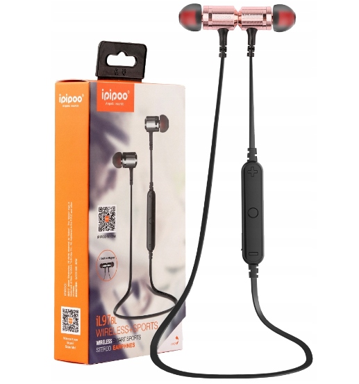Słuchawki Douszne Ipipoo IL-97BL Bt sportowe różowo-złote