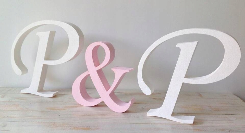 Inicjały Litery na stół Pary Młodej ślub wesele różne kolory Kod producenta P1