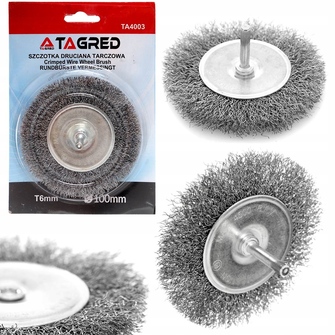 ДИСКОВАЯ ЩЕТКА ПРОВОЛОЧНАЯ ОПРАВКА 100 ММ