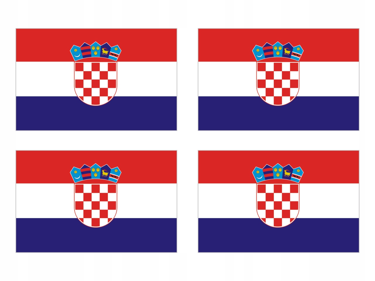 

Naklejki Flaga Chorwacja na auto moto rower 4szt
