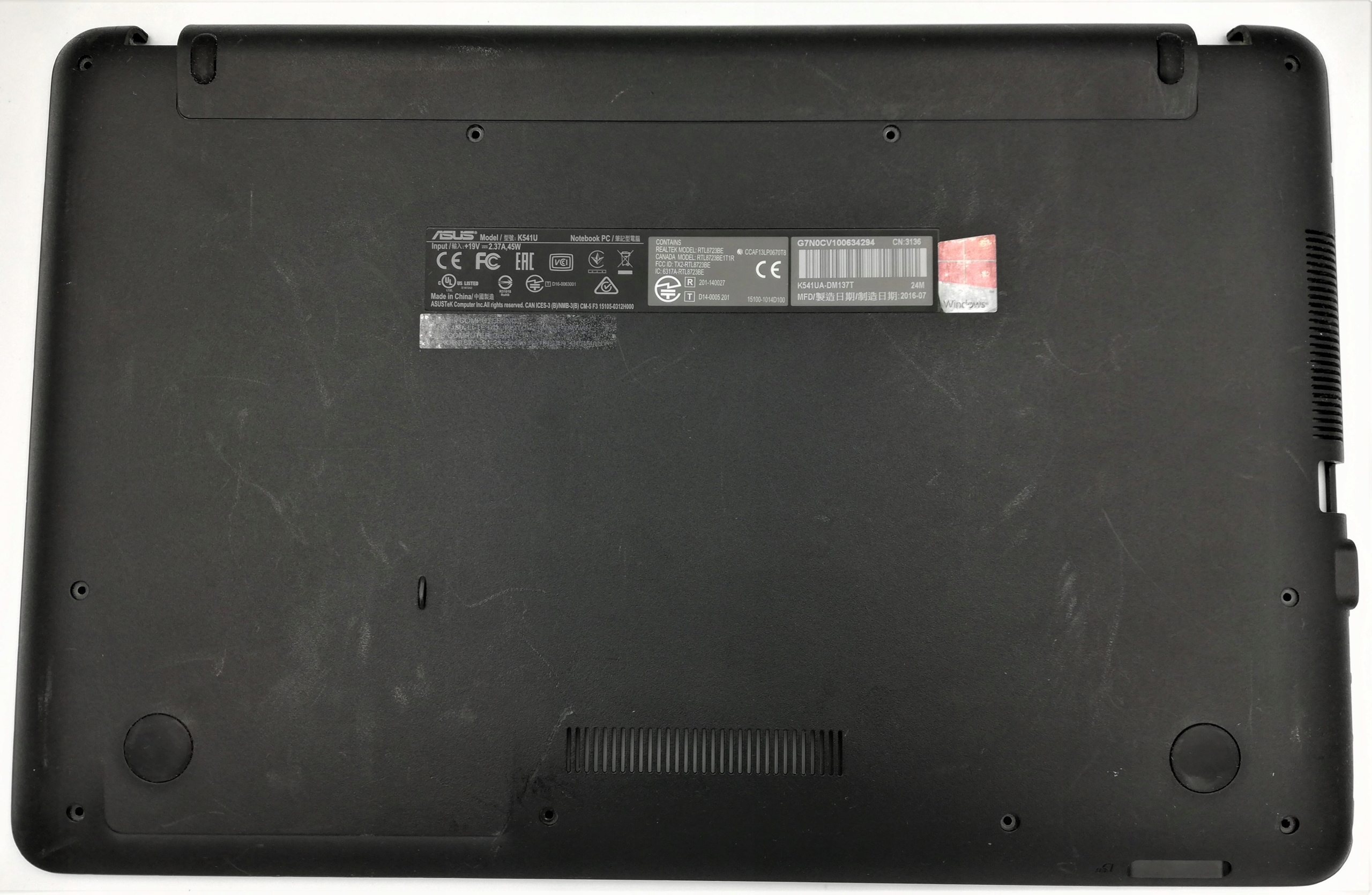 Obudowa dolna ASUS K541U