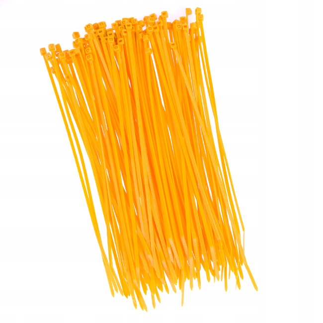 Opaski zaciskowe 2,5 x 100 TRYTKI żółte 100sz