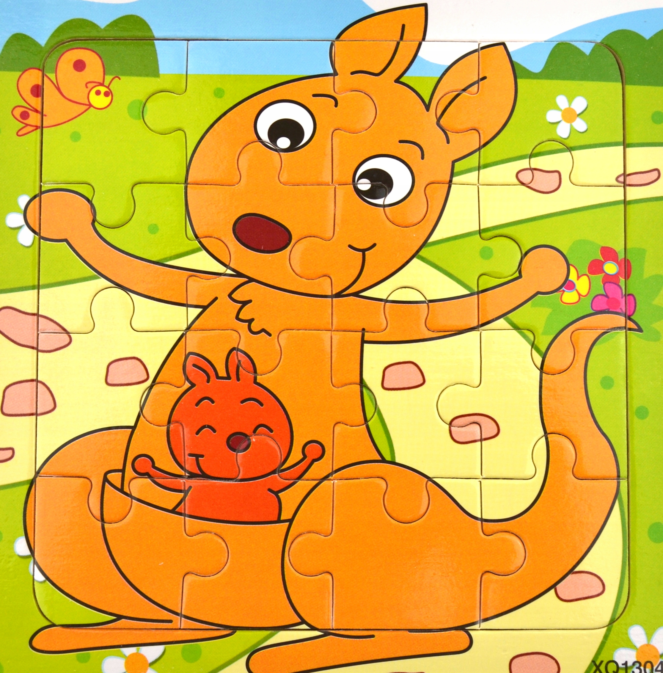 

Edukacyjne Puzzle Drewniane 16 elementów Kangur