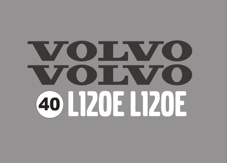 Samolepky s nálepkou Volvo L120E