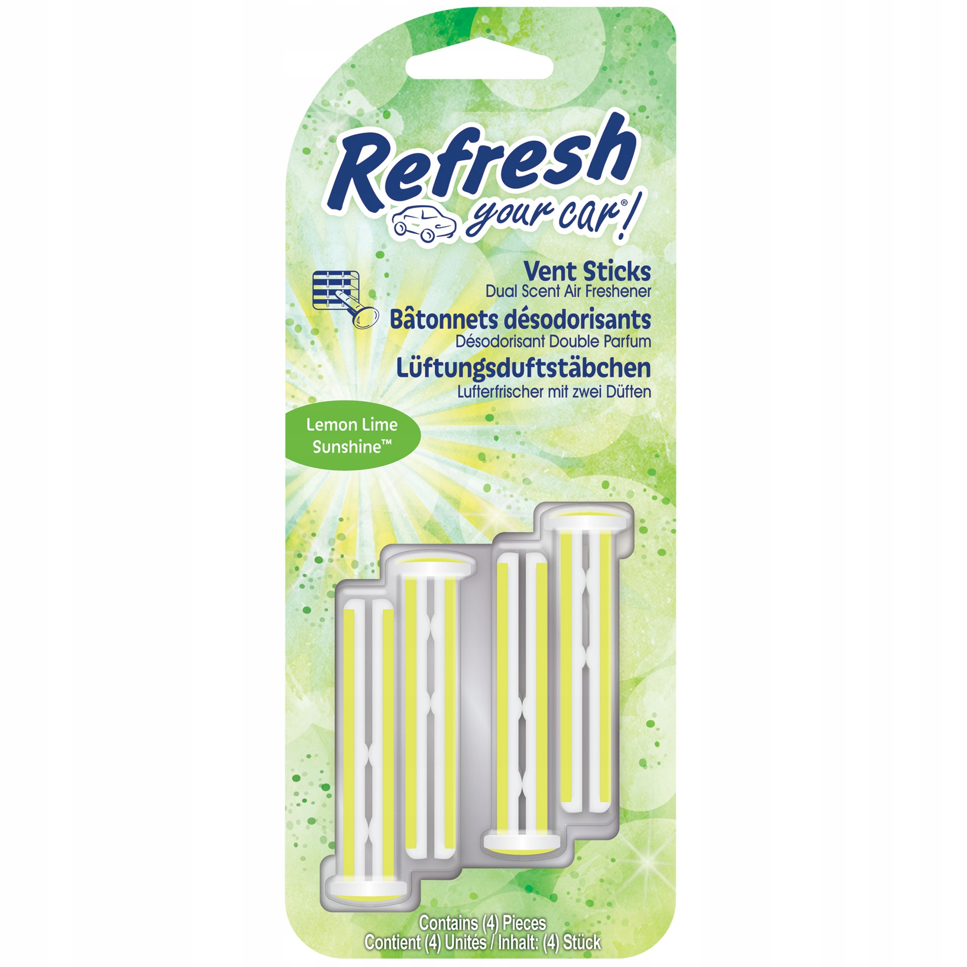 

4x Klips Zapach Refresh Lemon Lime Sunshine