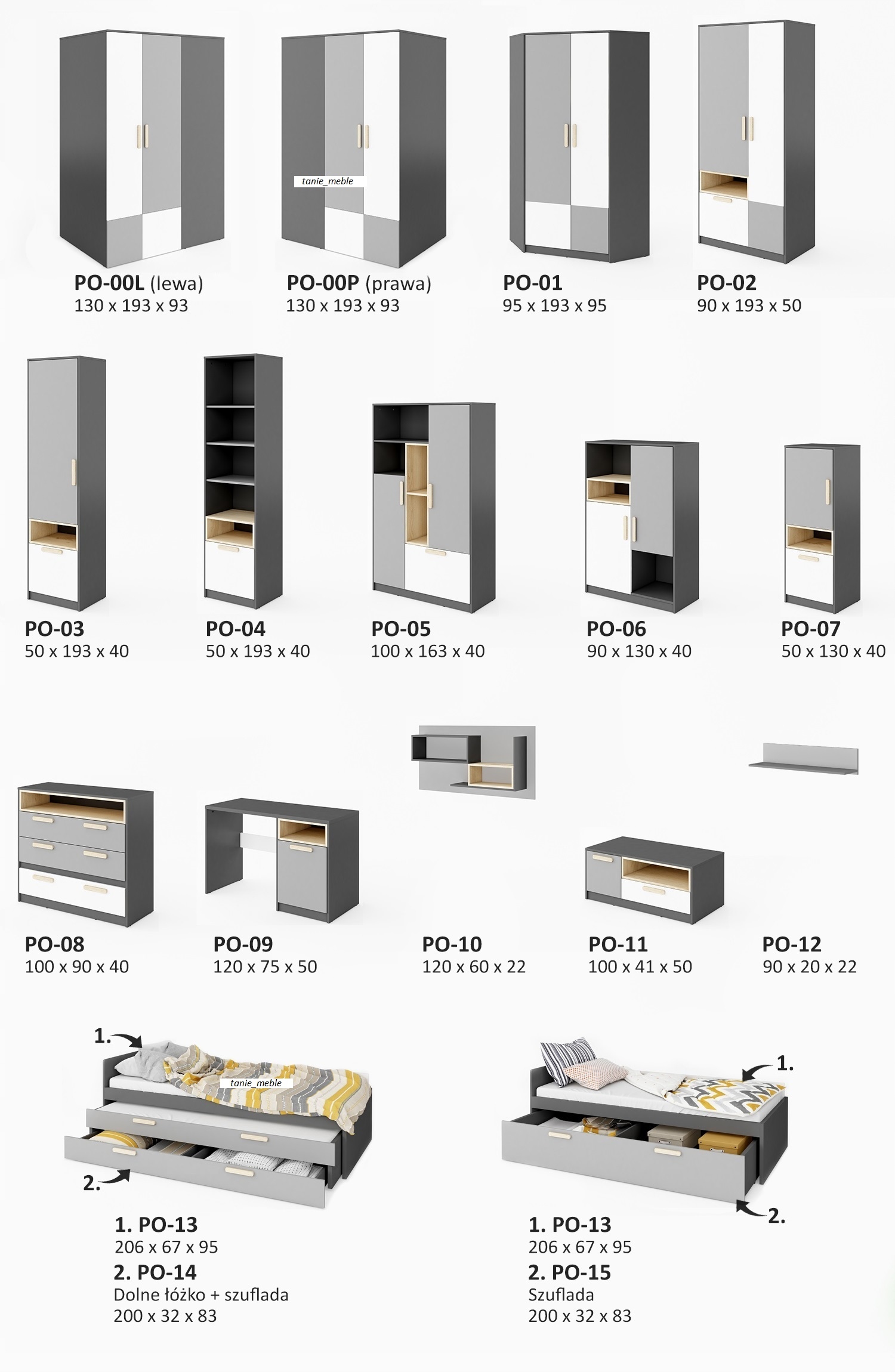 Pok PO-05 szafka Szerokość mebla 100 cm