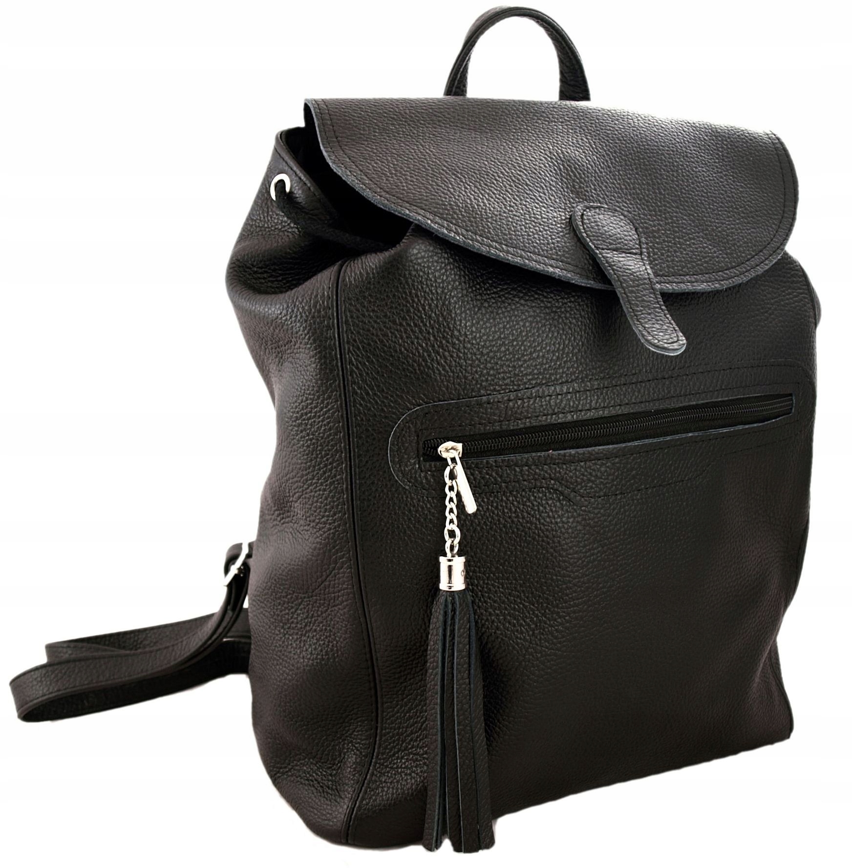 

Torebka Plecak Skórzany Czarny pojemny Vintage