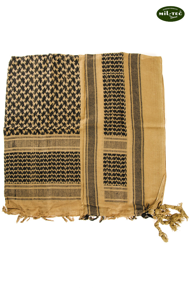 Szal CHUSTA ARAFATKA KEFIJA Piaskowa Khaki Czarna Marka Mil-Tec