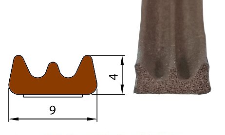Uszczelki samoprzylepne do drzwi okien PROFIL E Kod producenta PROFIL E