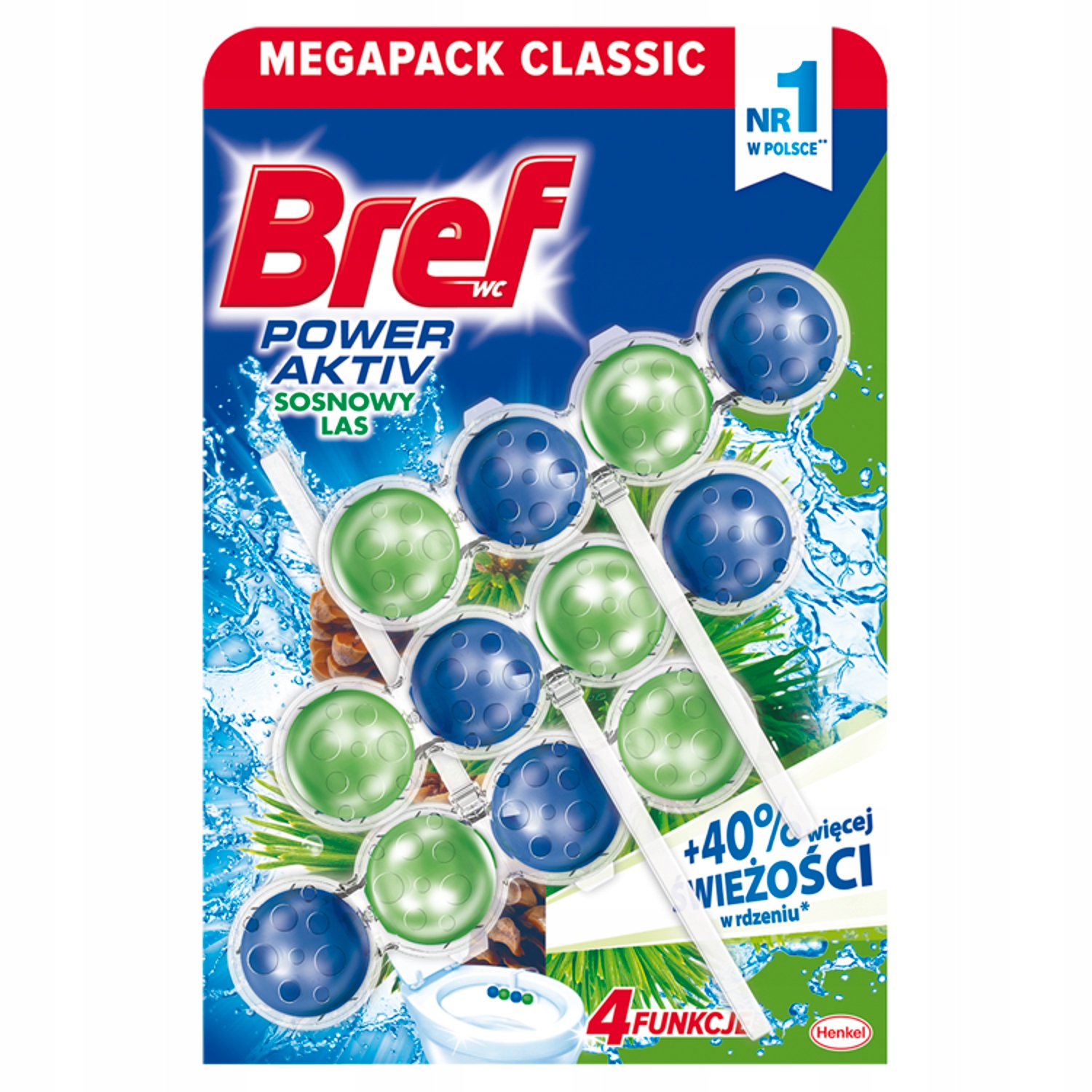 

Bref Wc Power Aktiv zawieszka do wc las 3x50 g