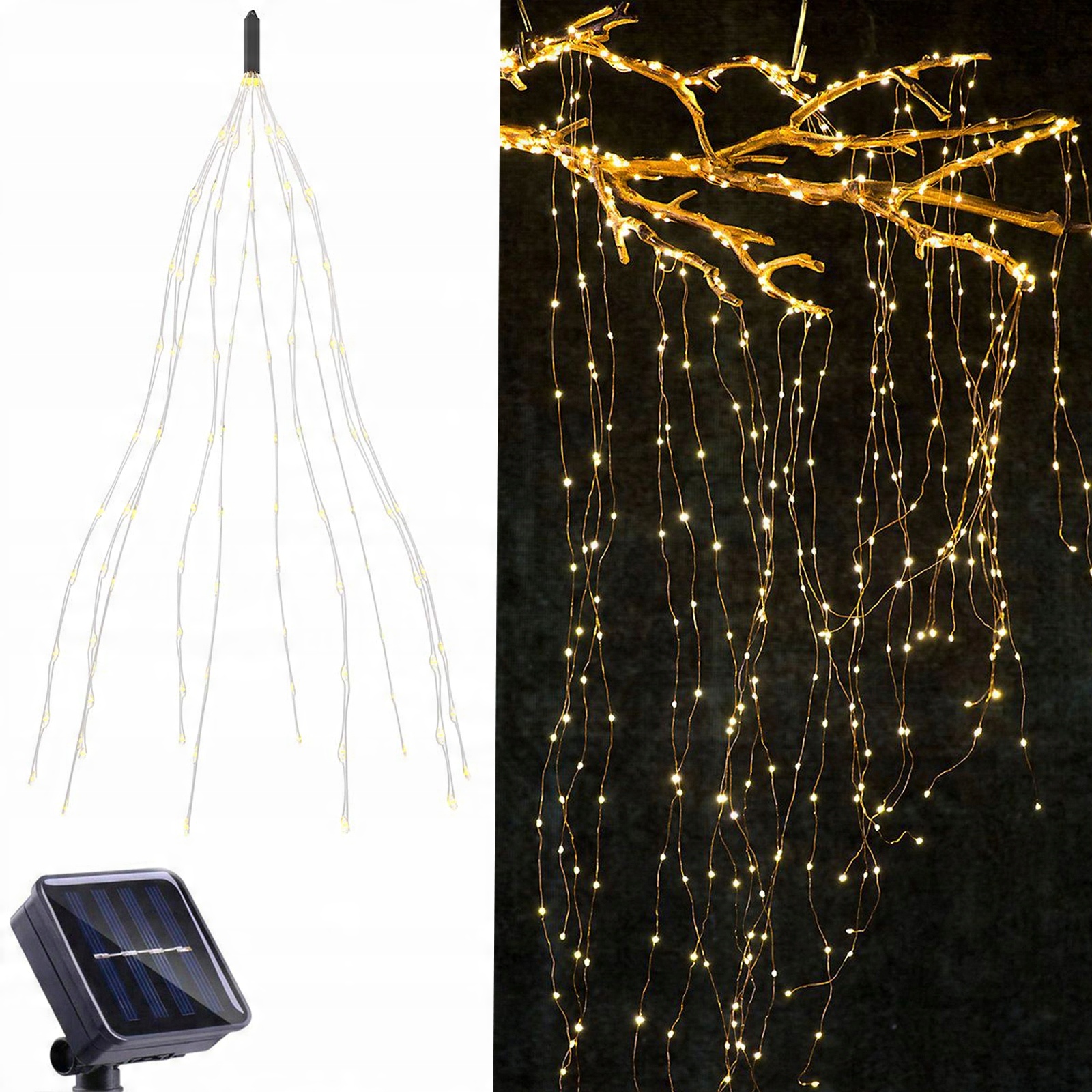 

200 Led Lampki Solarne Ogrodowe Żarówka Lampa Ledy