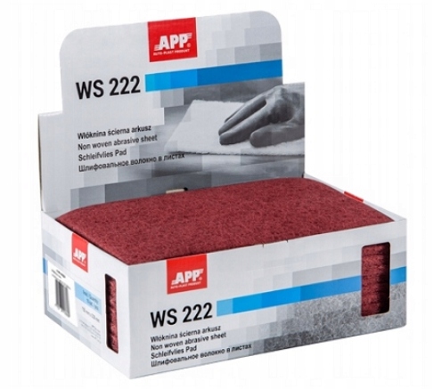 WŁÓKNINA ŚCIERNA CZERWONA ARKUSZ 150x230MM APP