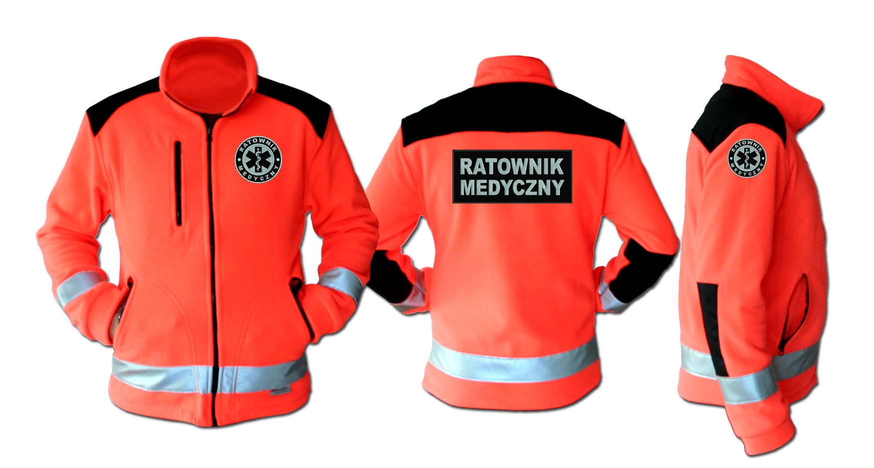 

Polar z haftem Ratownik Medyczny haft Fluo Red