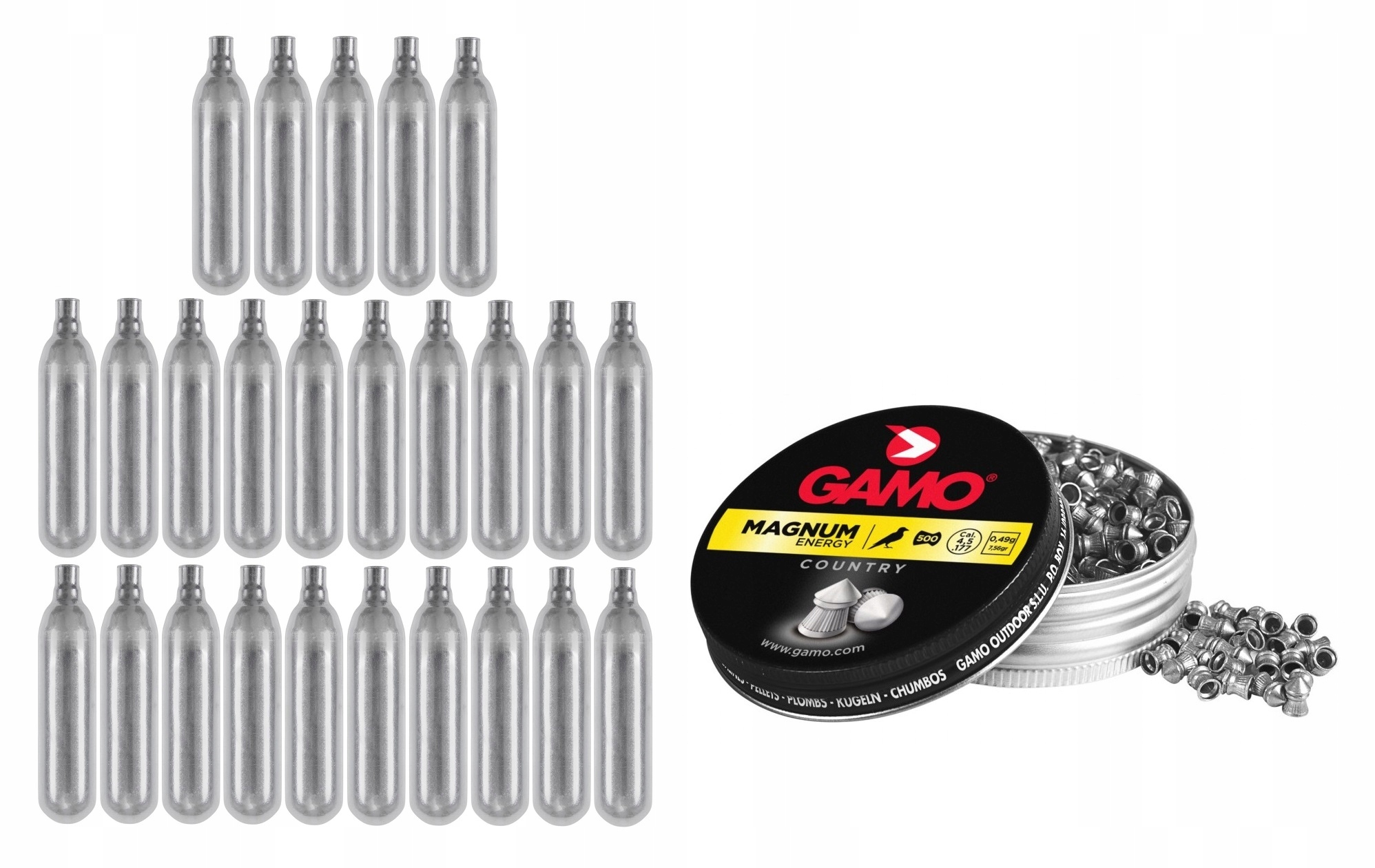

Śrut Gamo Magnum 4,5 mm 500 szt. + CO2 25 szt.