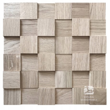 

Panel drewno Mozaika 3d - Dąb Natur kostka 3d *044