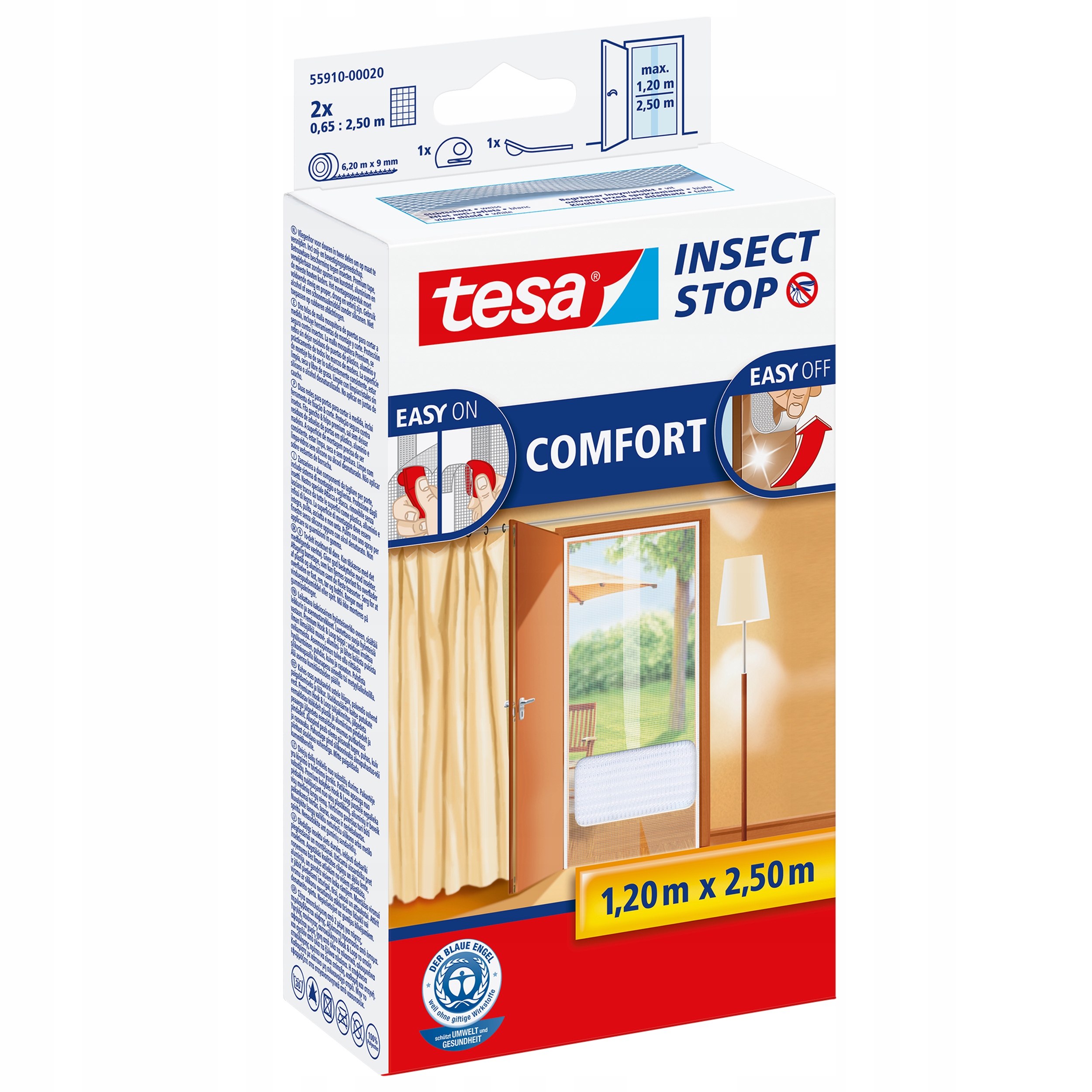 

Moskitiera na drzwi tesa Comfort 1,2 x 2,5m biała