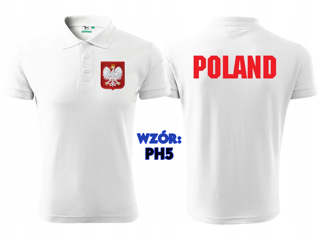 Koszulka Polo KIBICA POLSKA ORZEŁEK haft Materiał dominujący bawełna
